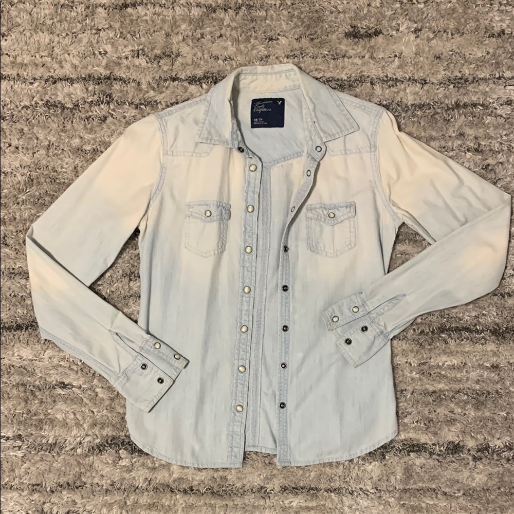 AE Light Blue Denim Shirt